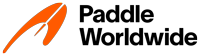 The Paddle Worldwide logo features an abstract orange paddle-shaped symbol beside the words “Paddle Worldwide” in bold black lettering.